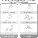 PinkFroggie 46" Long Pregnancy Pillow for Side Sleeping,Full Body Maternity Pillow with Removable Cover,Baby Comfort with Back Support,Versatile Surgery Recovery Support Cushion - Image 8